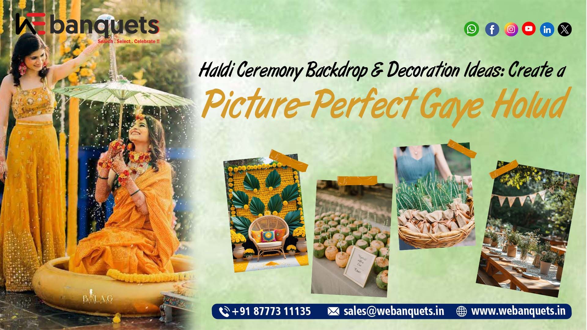 Haldi Ceremony Backdrop &amp; Decoration Ideas: Create a Picture-Perfect Gaye Holud